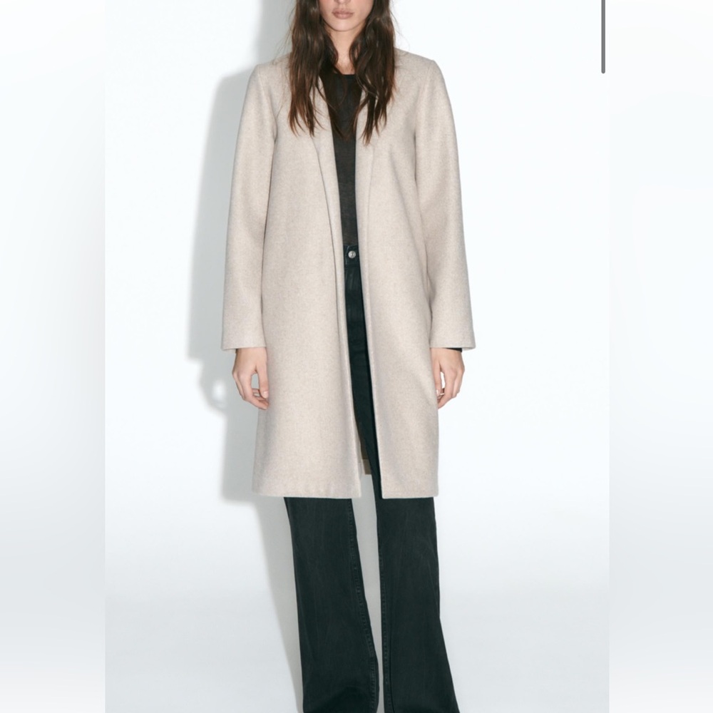 Zara Long Tan Trench Coat
